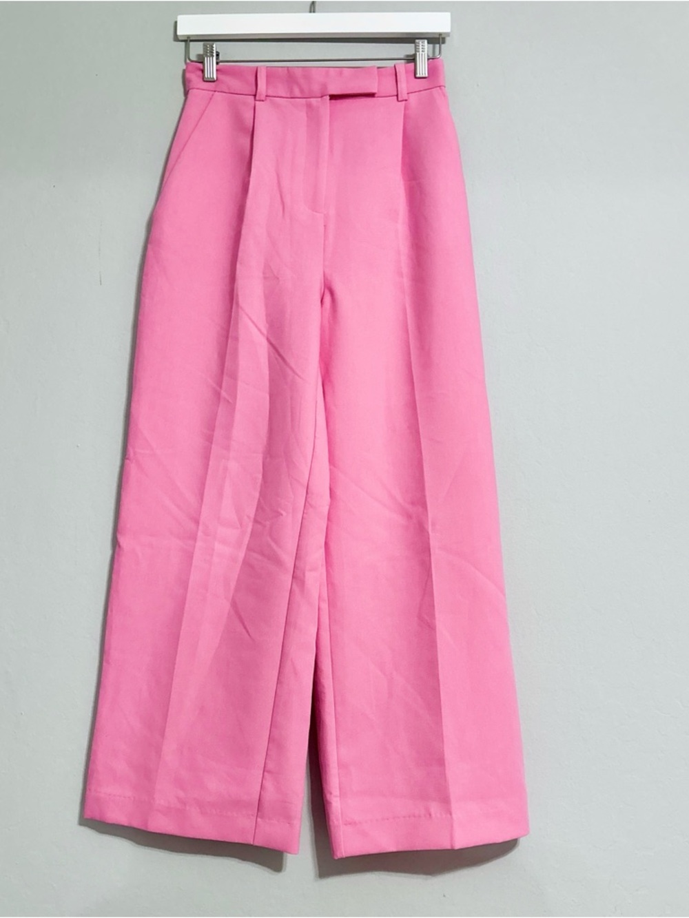ZARA Bright Pink High Waisted Trousers Pants